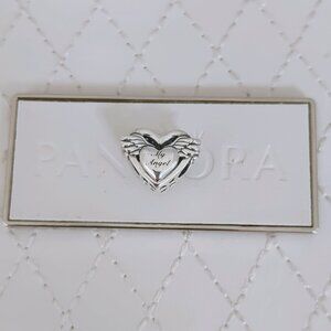 Pandora Angel Wings & Mom Dangle Charm S925 Sterling Silver Bracelet Pendant
